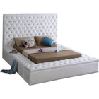 Meridian Furniture Bliss Velvet Full Bed - White - Bedroom Beds