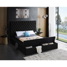 Meridian Furniture Bliss Velvet Full Bed - Bedroom Beds