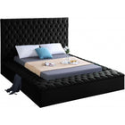 Meridian Furniture Bliss Velvet Full Bed - Black - Bedroom Beds