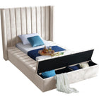 Meridian Furniture Kiki Velvet Twin Bed - Bedroom Beds