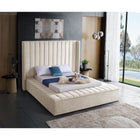 Meridian Furniture Kiki Velvet Full Bed - Bedroom Beds