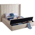 Meridian Furniture Kiki Velvet Queen Bed - Bedroom Beds