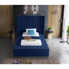 Meridian Furniture Kiki Velvet Twin Bed - Bedroom Beds