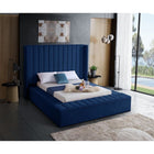 Meridian Furniture Kiki Velvet Full Bed - Bedroom Beds