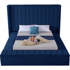 Meridian Furniture Kiki Velvet Queen Bed - Bedroom Beds