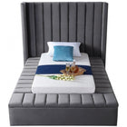 Meridian Furniture Kiki Velvet Twin Bed - Bedroom Beds