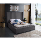 Meridian Furniture Kiki Velvet Queen Bed - Bedroom Beds