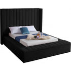 Meridian Furniture Kiki Velvet Full Bed - Black - Bedroom Beds