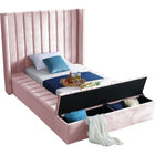 Meridian Furniture Kiki Velvet Twin Bed - Bedroom Beds