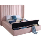 Meridian Furniture Kiki Velvet Queen Bed - Bedroom Beds