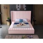 Meridian Furniture Kiki Velvet Queen Bed - Bedroom Beds