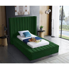 Meridian Furniture Kiki Velvet Twin Bed - Bedroom Beds