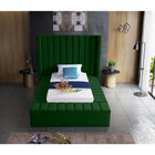 Meridian Furniture Kiki Velvet Twin Bed - Bedroom Beds