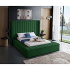 Meridian Furniture Kiki Velvet Queen Bed - Bedroom Beds