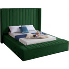 Meridian Furniture Kiki Velvet King Bed - Green - Bedroom Beds