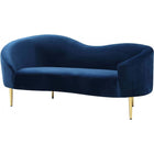 Meridian Furniture Ritz Velvet Loveseat - Navy - Loveseats
