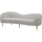 Meridian Furniture Ritz Velvet Sofa - Cream - Sofas
