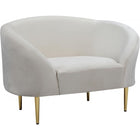Meridian Furniture Ritz Velvet Chair - Cream - Chairs