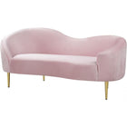Meridian Furniture Ritz Velvet Loveseat - Pink - Loveseats