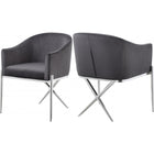 Meridian Furniture Xavier Velvet Dining Chair-Set of 2 - Dining Chairs