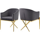 Meridian Furniture Xavier Velvet Dining Chair-Set of 2 - Dining Chairs