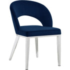 Meridian Furniture Roberto Velvet Dining Chair-Set of 2 - Navy - Dining Chairs