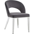 Meridian Furniture Roberto Velvet Dining Chair-Set of 2 - Grey - Dining Chairs