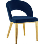 Meridian Furniture Roberto Velvet Dining Chair-Set of 2 - Navy - Dining Chairs