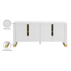 Meridian Furniture Florence Sideboard/Buffet - White - Storage