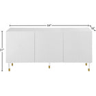Meridian Furniture Starburst Sideboard/Buffet - White - Storage
