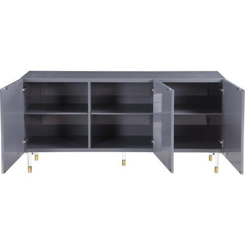 Meridian Furniture Starburst Sideboard/Buffet - Grey - Storage