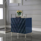 Meridian Furniture Collette Side Table - Navy - Nightstand