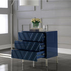 Meridian Furniture Collette Side Table - Navy - Nightstand
