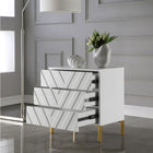 Meridian Furniture Collette Side Table - White - Nightstand