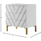 Meridian Furniture Collette Side Table - White - Nightstand
