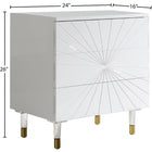 Meridian Furniture Starburst Side Table - White - Nightstand