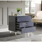 Meridian Furniture Starburst Side Table - Grey - Nightstand