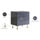 Meridian Furniture Starburst Side Table - Grey - Nightstand