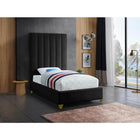 Meridian Furniture Via Velvet Twin Bed - Bedroom Beds