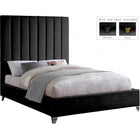 Meridian Furniture Via Velvet Full Bed - Bedroom Beds