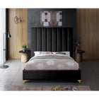 Meridian Furniture Via Velvet Queen Bed - Bedroom Beds