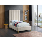 Meridian Furniture Via Velvet Twin Bed - Bedroom Beds