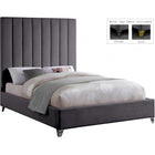 Meridian Furniture Via Velvet Full Bed - Bedroom Beds