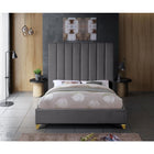 Meridian Furniture Via Velvet King Bed - Bedroom Beds