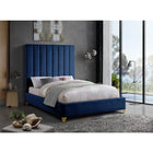 Meridian Furniture Via Velvet Full Bed - Bedroom Beds