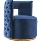 Meridian Furniture Theo Velvet Accent Chair - Blue - Chairs