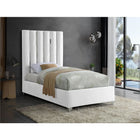 Meridian Furniture Enzo Velvet Twin Bed - Bedroom Beds