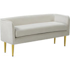 Meridian Furniture Audrey Velvet Bench - Cream - Benches
