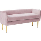 Meridian Furniture Audrey Velvet Bench - Pink - Benches