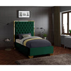 Meridian Furniture Lana Velvet Twin Bed - Bedroom Beds